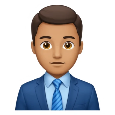 a man with blue tie sticker