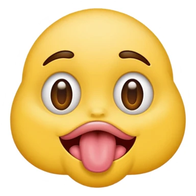 make a cross eyed esotropia emoji with tounge out sticker