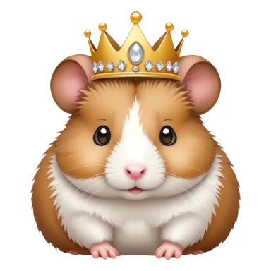 Hamster wearing a tiara sticker