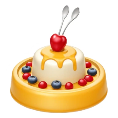 3D symbolizing gourmet taste and refined food experience, food theme, elegant yet cute, soft lighting, glossy, isolated, no background sticker