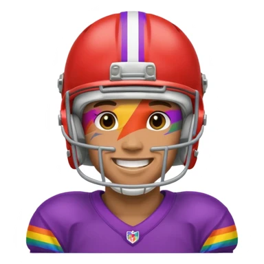A LGBTQ football player sticker