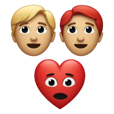 Heart emoji but one half is black and the other half is red sticker