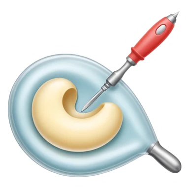 scalpel and silicone breast implant together sticker