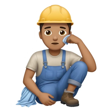 labour worker passed out sticker