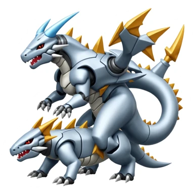 Futuristic Reshiram-Kyurem-Steelix-Aggron-Genesect-fusion sticker
