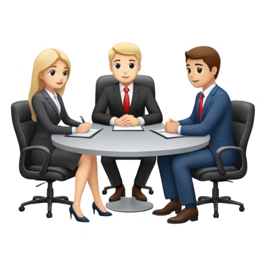 Business meeting 3 people sticker