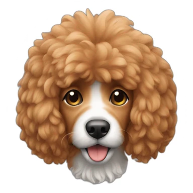 Caniche nain de couleur roux sticker