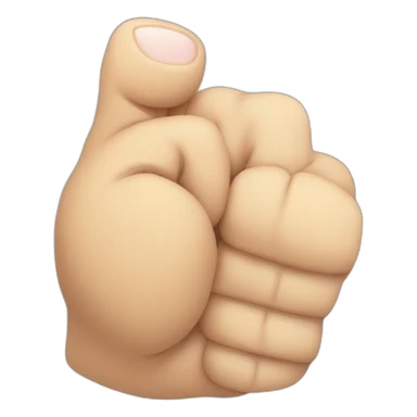 fist but thumb passed through index finger looking us sticker