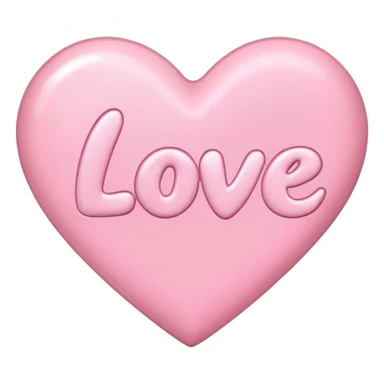 Pastel pink sing say "love" sticker