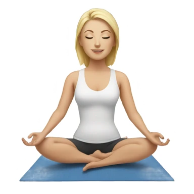 white woman doing yoga on a terrace  sticker