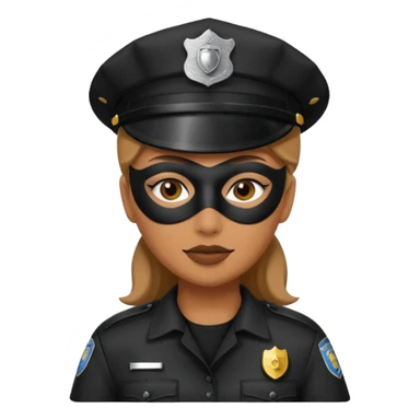thief with police hat, thief mask, thief black prison dress. sticker