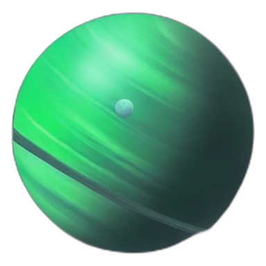 green planet with purple saturn rings and grey moon sticker
