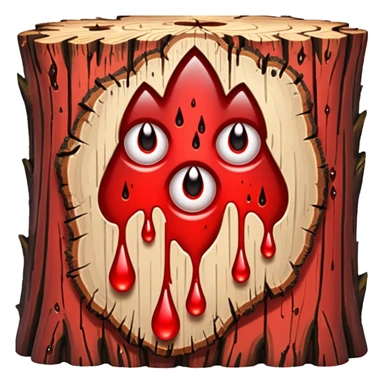 tree batk with blood drops sticker