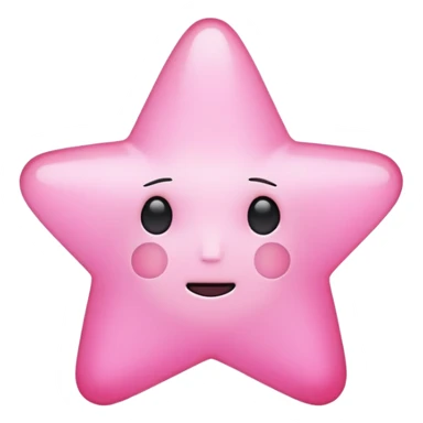 pink star, no face, baby pink sticker
