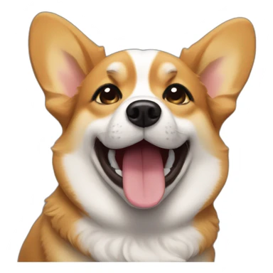 black&tan corgi crying sticker