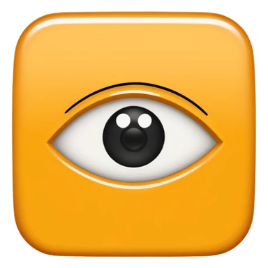 A white hand-drawn doodle of [instagram] with simple black dot eyes and thick, rough outlines. Minimalist style centered on a solid-colored circular background. sticker