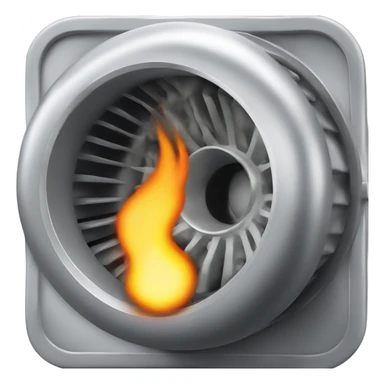 Turbocharger spitting fire sticker