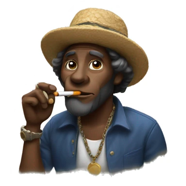 chango smoking a cig sticker