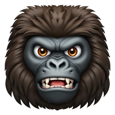 A gorilla angry face symbol with realstick  sticker