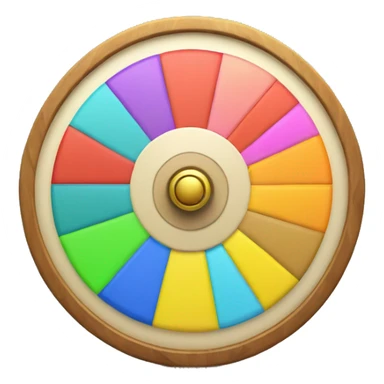 Simple wheel of fortune with only six colors and no text with indicator arrow sticker