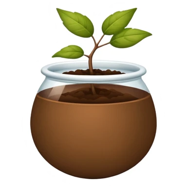 verre de terre en argile sticker