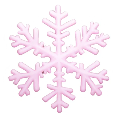 light pink snowflake sticker