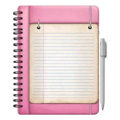 pink notebook sticker