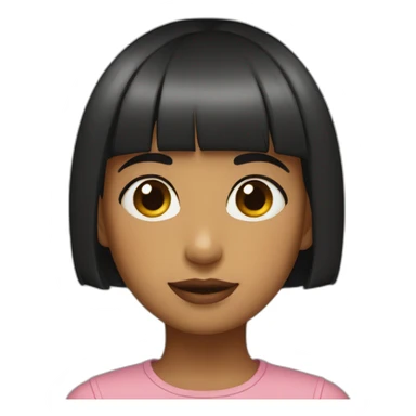 A frontal shot of a mother with a short bob and a 2-year-old girl with a short bob and blunt bangs sticker