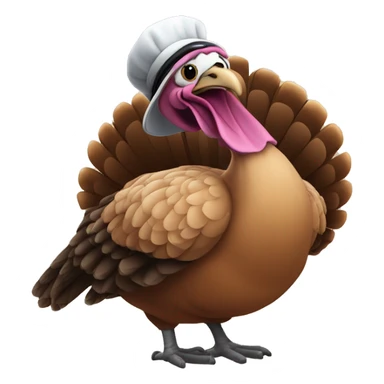 Turkey dressed up as Chappell roan sticker