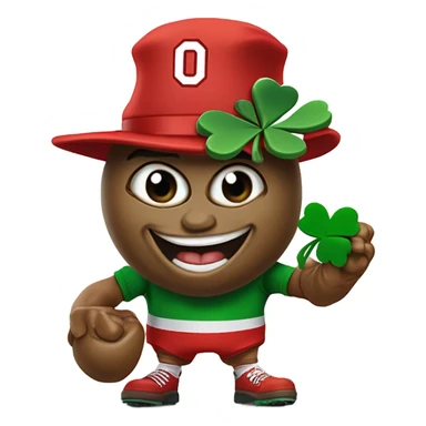 Brutus buckeye punching leprechaun  sticker