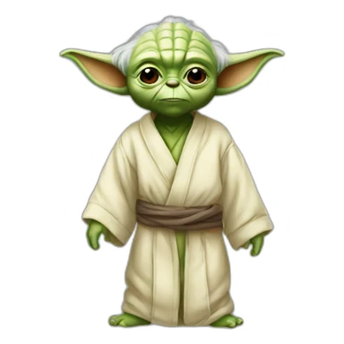 Yoda en pijama sticker