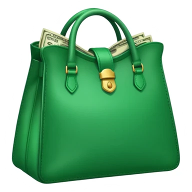 bag of cash green high contrast bright green sticker