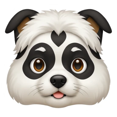 dog white with black face and not hair sticker