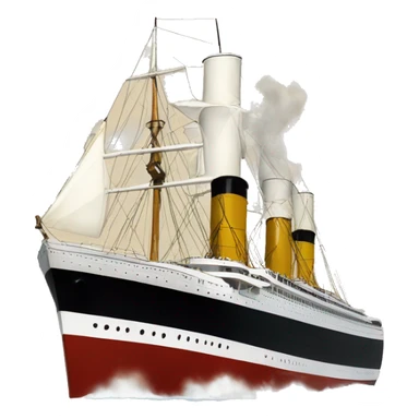 RMS Carpathia White Star Line 1 Funnel sticker