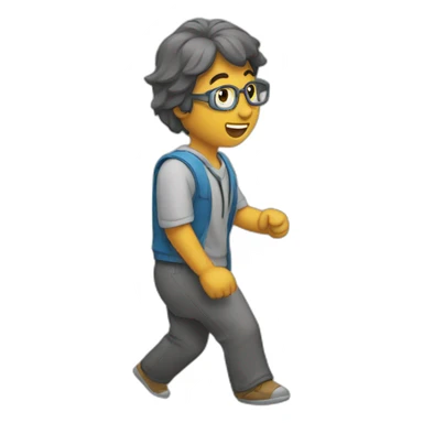 una persona pasando a la cuarta pared sticker