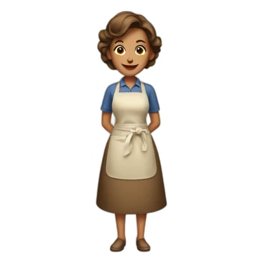 housewife with an apron sticker