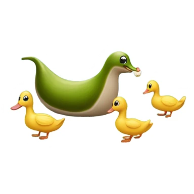 Slug in a park feeding ducks  sticker