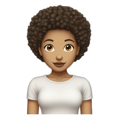 light skin girl afro hair nose piercing sticker