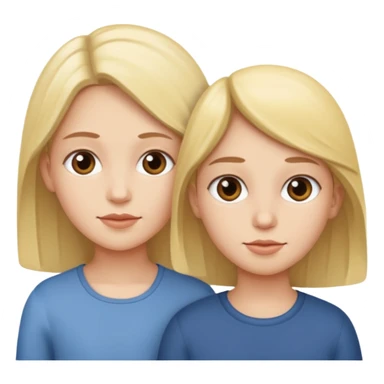 Two sisters and one boy emoji  sticker