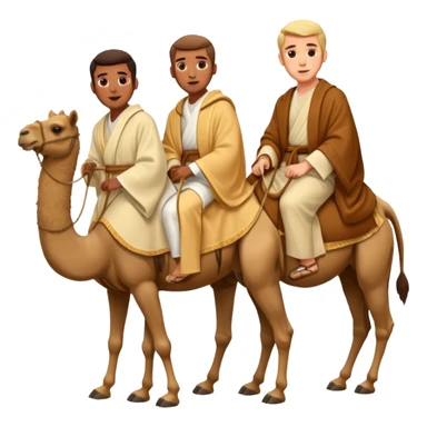 three wise men on camels sticker