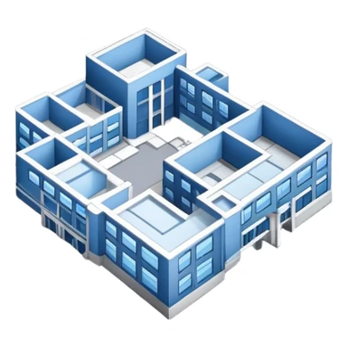 an moji of a architecture plan for a hospital sticker