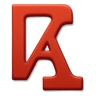 the letter A in red sticker