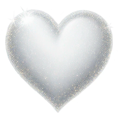 White heart with sparkles around it sticker