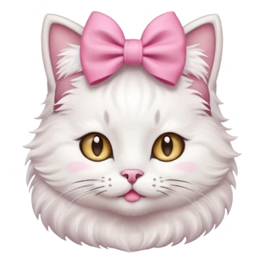 Gato con moño Rosita en l cabeza sticker