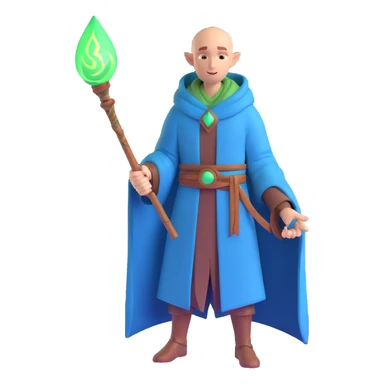 Solas from Dragon Age with mage staff sticker