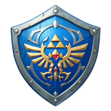 Hylian Shield From the Legend Of Zelda, specifically the Breath of the Wild Hylian Shield sticker
