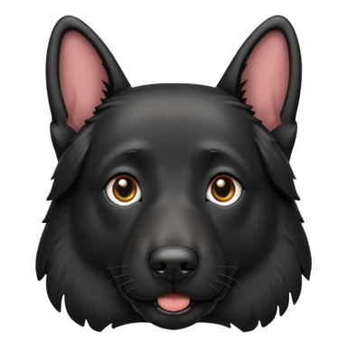 Black German Shepard floppy ears  sticker