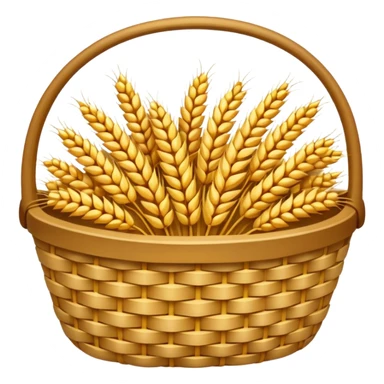 Wheat grain basket sticker