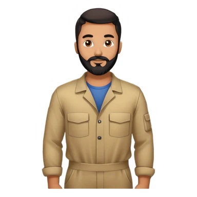 tan guy with black beard making drone engines in a warehouse sticker