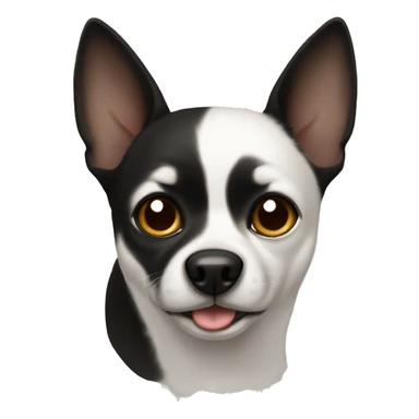 Black hihuahua with brown eyes and white nose and toes  sticker